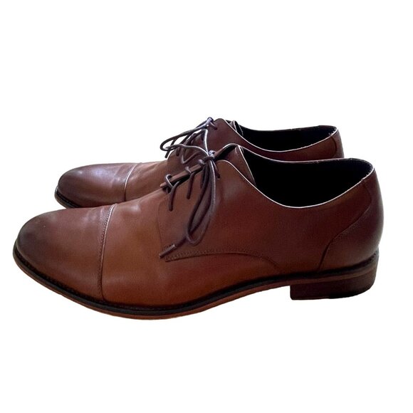 The Groom\'s Suit Men\'s 11 Leather THEO Dress Shoes Lace Up Oxfords Dark Brown main image 5